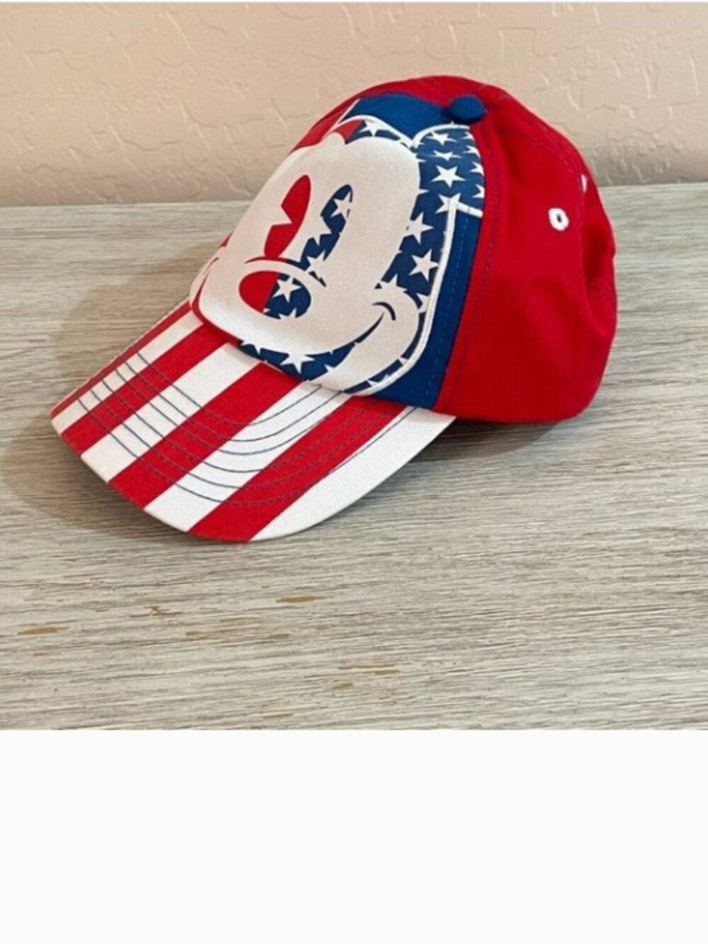 New Disney Parks Hat Cap Youth All American Mickey Mouse Red White Blue Unisex